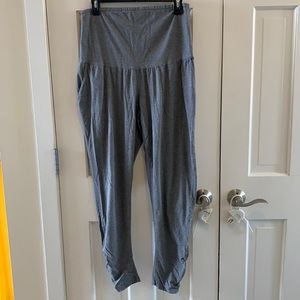 Maternity sweatpants lounge pants ruched ankle S